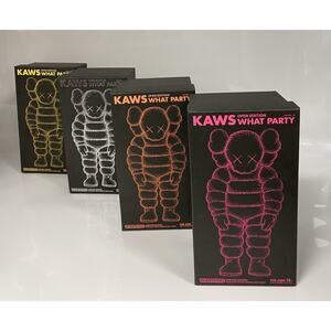 KAWS What Party Vinyl Figure Set of 4 Open Edition Medicom Collectable Art